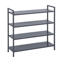 Meuble à chaussures robuste en acier, 5 étagères, design de rangement multicouche, pour salon, entrée, anti-poussière, mobilier moderne pour la maison