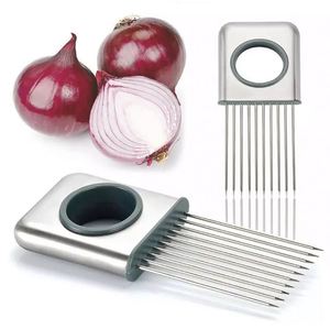 Stainless Steel Onion Slicer Easy-to-Use <b>Vegetable</b> & Fruit <b>Cutter</b> Green Onion & Tomato Blossom <b>Cutter</b> Kitchen Tools Assistant - Product Image 2