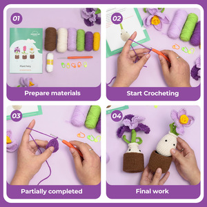 Kit de <span class=keywords><strong>crochet</strong></span> Diy décoration de beaux animaux avec <span class=keywords><strong>livre</strong></span> d'instruction et vidéo - Product Image 5