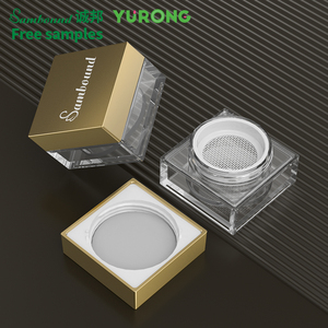 Contenedor de polvo suelto con tamiz, envase cuadrado compacto de plástico vacío de 12,8 ml, 52mm, venta al por mayor - Product Image 1