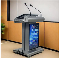 Pupitre numérique audio-vidéo intégré avec système Windows, écran tactile 10 points, pupitre intelligent pour événements en salle