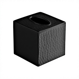 Classic Design Iron <b>Tissue</b> <b>Paper</b> Box Customized Size Square Shape Napkin Storage Box For Wholesale Supplier - Product Image 1