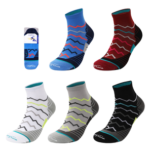 Chaussettes d'équipage athlétiques professionnelles pour hommes femmes cheville épaissie anti-dérapant <span class=keywords><strong>Badminton</strong></span> chaussettes de course personnalisables L/R - Product Image 6
