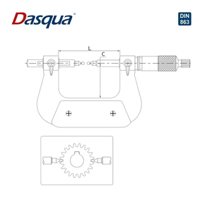 For Constant Measuring 0-25mm Stainless Steel Gear <b>Micrometer</b> 0.004mm Accuracy 0.01mm Resolution Interchangeable 4550-1005 Gear - Product Image 5