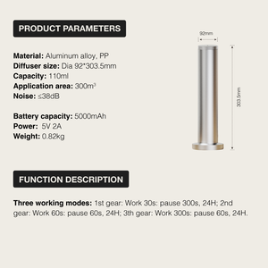 Diffuseur d'arômes électrique intelligent sans eau 110 ml en métal, contrôlé par application, pour usage professionnel, domestique et hôtelier – Vente en gros - Product Image 6