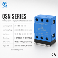 Relais statique monophasé QSN380D40T-L 40A 380VAC à commande CC TRIAC à passage par zéro avec LED pour l'automatisation industrielle