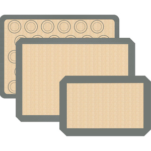 แผ่นซิลิโคนรองอบมาการองแบบนอนสติ๊กแผ่นรองทำอาหารใช้ซ้ำได้ - Product Image 1