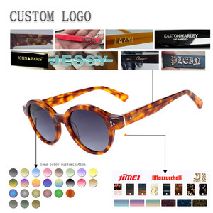 Retro Round Sunglasses Full Rim Black Frame Gradient Lenses 100% UV Protection Unisex Casual Style Adult - Product Image 2