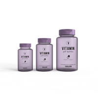 Bouteille vide personnalisée pour compléments alimentaires et vitamines, 100cc, 120cc, 250cc, en plastique blanc, bleu, noir, avec bouchon sécurité enfant