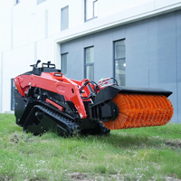 Produit phare : Chargeuse compacte V1000, balayage de la neige, chargeuse compacte tout-terrain, chargeuse compacte hydraulique à chenilles pour jardin