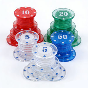 Custom Logo Durable PS <b>Poker</b> <b>Chips</b> 39mm Custom Design Casino Grade <b>Chips</b> for Texas Hold'em and Blackjack - Product Image 4