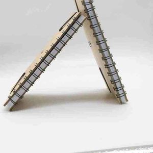 Eco Friendly Recycled Bamboo Cover Printing Laser Engraved <b>Personalised</b> Memo Wood Journal Spiral Notebook Gift - Product Image 3