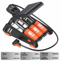 Pompe à pied portable BAIMEI haute pression en acier pour vélo de route avec affichage numérique et baromètre 80-130 PSI – Livraison rapide, Qualité rigoureuse