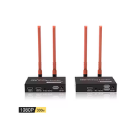 Extensor KVM Inalámbrico HDTV de 5.8G, 300m, 1080P, Kit de Transmisor y Receptor USB, Salida en Bucle IR HD para PC, TV, DVD