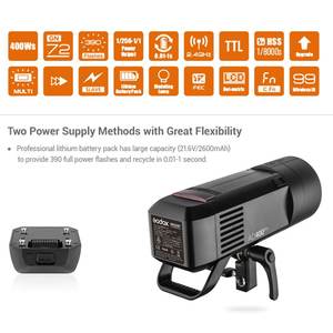 Flash stroboscopique extérieur <span class=keywords><strong>TTL</strong></span> alimenté par batterie <span class=keywords><strong>Ad400</strong></span> <span class=keywords><strong>Pro</strong></span> Ad400pro Ad 400 <span class=keywords><strong>Pro</strong></span> 1/8000 HSS pour studio photo - Product Image 5