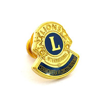 Badge Lions Club, épinglette en émail dur personnalisée, épinglettes de revers personnalisées, entreprise