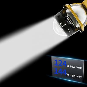 ไฟหน้าโปรเจคเตอร์ Bi-LED รุ่นใหม่ ขนาด 3.0 นิ้ว 145 วัตต์ สว่างพิเศษ พร้อมเลเซอร์สีเหลือง สำหรับรถยนต์พวงมาลัยขวา/ซ้าย ไฟสูง/ต่ำแบบแบน อุปกรณ์ตกแต่งรถยนต์ - Product Image 6
