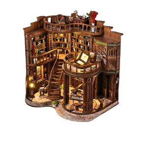 Librería de Ensueño, Casa Pequeña para Manualidades, Modelo Arquitectónico de Estilo Europeo Retro, Casa <span class=keywords><strong>en</strong></span> Miniatura para Armar a Mano, Juguete - Product Image 2