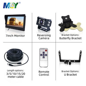 Caméra de recul pour semi-remorque, caméra de recul pour camion, vision nocturne, étanche, robuste, 7 pouces, moniteur filaire AHD 720P 1080P 4 broches - Product Image 2