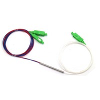 1X2 Splitter PLC Coupler Double Triple Window Splitter SC UPC rasio Splitter tidak seimbang garansi 5 tahun untuk FTTX FTTH