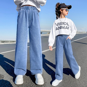 2025 nuovi Jeans Casual da ragazza <span class=keywords><strong>pantaloni</strong></span> lunghi per bambini graziosi cartoni animati stampa diretta vendite di fabbrica per la primavera autunno stagione all'ingrosso - Product Image 3