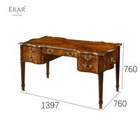 Bureau d'écriture de luxe EKAR Heritage Chancellor |   Table de direction de style anglais sculptée à la main |   EKAR FURNITURE