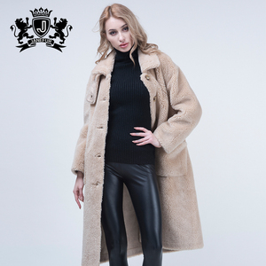 Pelli di Pecora di marca di Nuovo Disegno Russo Sopra Il Ginocchio <span class=keywords><strong>Cappotto</strong></span> di Pelliccia Vera Pelliccia Lungo <span class=keywords><strong>Cappotto</strong></span> <span class=keywords><strong>Shearling</strong></span> <span class=keywords><strong>Cappotto</strong></span> di pelle di Pecora - Product Image 4