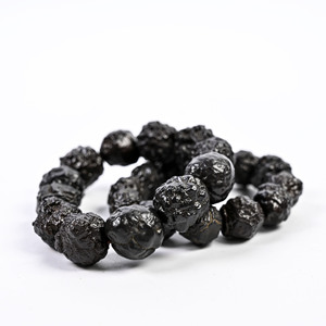Bracciale in Pietra Grezza Naturale Egiziana Carbonado Prophesy Stone, Gioielli Curativi Spirituali con Perle di Cristallo Grezzo, Fornitura all'Ingrosso - Product Image 5