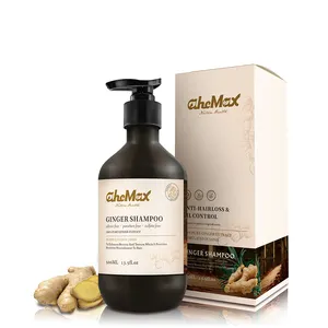 Champú oleoso para la pérdida de cabello, tratamiento de belleza antiadelgazamiento, champú para el cabello de jengibre