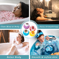 Mini kit pour le bain des enfants personnalisé fait à la main coffret cadeau avec boîte à bulles bio beurre de karité lait marque privée coeur boule Spa vente en gros