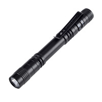 Tomsenda Lampe torche LED portable transfrontalière en alliage d'aluminium, format stylo, alimentée par piles AAA, pour le camping, portée de faisceau de 100-200 m