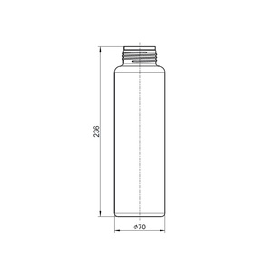 <b>Bottle</b> 750ml round with thread and long, cuttable nozzle - Product Image 3