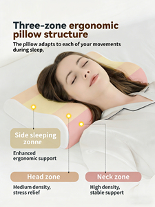 Almohada Cervical de Espuma Viscoelástica para Aliviar el Dolor de Cuello y Hombros - Almohada Ergonómica 2 en 1 con Soporte para el Cuello y Funda Extraíble - Product Image 4