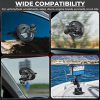 Support à ventouse pour voiture 1 ", 3.5" grande base à ventouse pour pare-brise de véhicule, compatible avec le support RAM