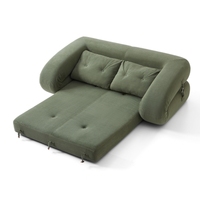 Nuevo Diseño Moderno de Sofá Cama Modular Convertible de Tela con Espuma Compresible para Sala de Estar, Dormitorio, Centro Comercial y Villa