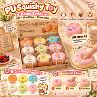 Jouet Squishy Créatif en PU Brillant en Forme de Donut, à Remontée Lente, Réaliste, en Forme de Pain, Anti-Stress et de Décompression