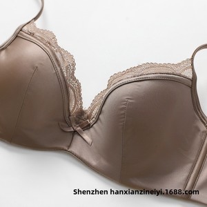 TJ nuovo modello solido puro desiderio Sexy grande busto minimizzatore in pizzo lucido sottile reggiseno francese Set reggiseno - Product Image 3
