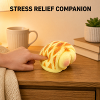 Jouet Squishy en forme de pain ananas, à remontée lente, doux, design joues griffes, anti-stress, accessoire de bureau