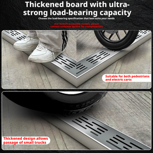 Canaletas de drenaje personalizables para patios y balcones exteriores, de acero inoxidable 304 en forma de U, accesorios. - Product Image 6