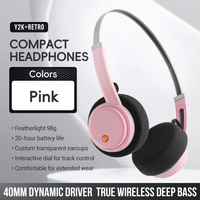 Headphone Gaming Nirkabel Over-Ear Berkualitas Tinggi Pabrik OEM, Driver Dinamis 6.0 untuk Peredam Kebisingan ENC 6.0, Sentuh