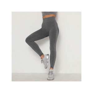 Leggings de Yoga de Cintura Alta y Efecto Push-Up Regina en Gris Oscuro con Diseño de Glúteos Fruncidos y Detalles de Malla, Hechos de 75% Poliamida - Product Image 5