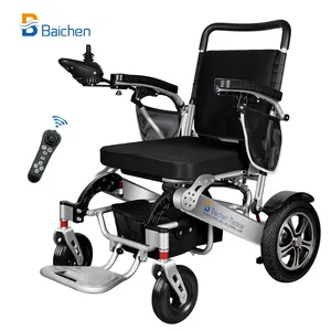 Baichen-Silla De Ruedas eléctrica para uso en el hogar, sillón De Ruedas ligero con control remoto