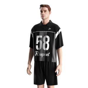 Camiseta de Fútbol Americano Retro Personalizada con Cuello Polo, Estilo Holgado, con Tejido de Malla Transpirable y Tejido de Punto Brillante - Product Image 2