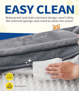 Orthopädisches Hundebett mit Geringer Mindestbestellmenge, Stützendem Schaumstoff, Waschbarem Bezug und Rutschfester Unterseite, Großes Sofa für Sehr Große Hunde - Product Image 4