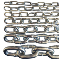 Cadena Galvanizada Eléctrica de Acero al Carbono Suave, Soldada, de Eslabones Medianos, de 3MM, 4MM, 5MM, 6MM, 7MM, 8MM, 9MM, 10MM, 11MM, 12MM, 15MM, 16MM, 18MM