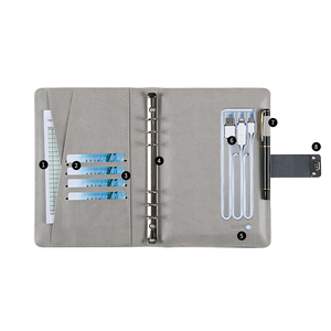 Agenda con Cubierta DIY y Planificador <span class=keywords><strong>Interior</strong></span>, Carpeta de Cuero PU con Cierre Digital o de Dedo, Banco de Energía USB de 8000 mAh, Organizador de Notas - Product Image 1
