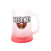 500 ml ORCA Coating Sublimation Blank Gradient Color Frosted Glass Beer Mug Beer Cup.