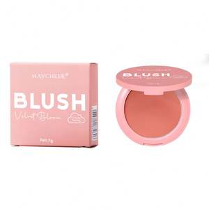 Polvo Compacto Hidratante Sedoso de Larga Duración a Prueba de Agua para Piel Clara y Oscura con Espejo de Acabado y Colorete en Polvo - Product Image 1