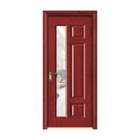 Porte en bois massif de style moderne pour l'intérieur, insonorisée, résistante à l'humidité, étanche, avec double vitrage