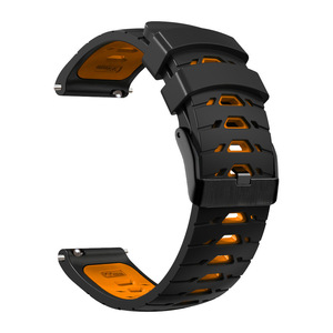 IVANHOE 20 22mm <span class=keywords><strong>Bracelet</strong></span> en silicone bicolore <span class=keywords><strong>Bracelet</strong></span> de <span class=keywords><strong>montre</strong></span> pour Samsung Galaxy Watch 3 pour Garmin <span class=keywords><strong>Forerunner</strong></span> <span class=keywords><strong>245</strong></span>/645 <span class=keywords><strong>Bracelet</strong></span> de <span class=keywords><strong>montre</strong></span> - Product Image 5